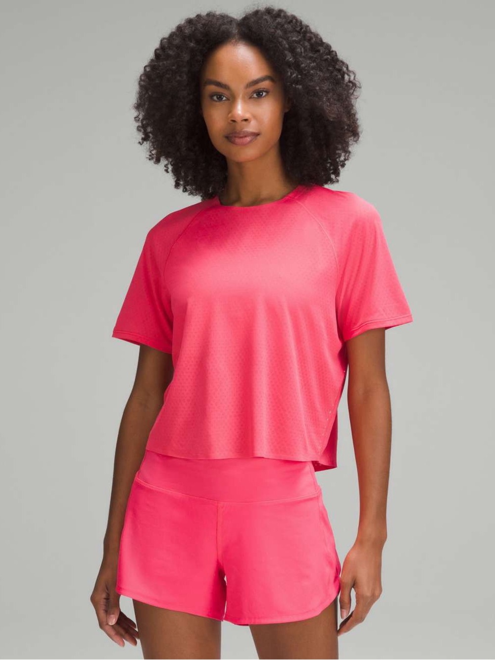 Lululemon Fast and Free Race Length T-Shirt, Lip Gloss Pink, Size 4